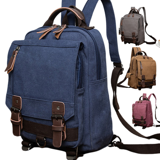 Designer Canvas Backpack Bag and Sling Bag All in One