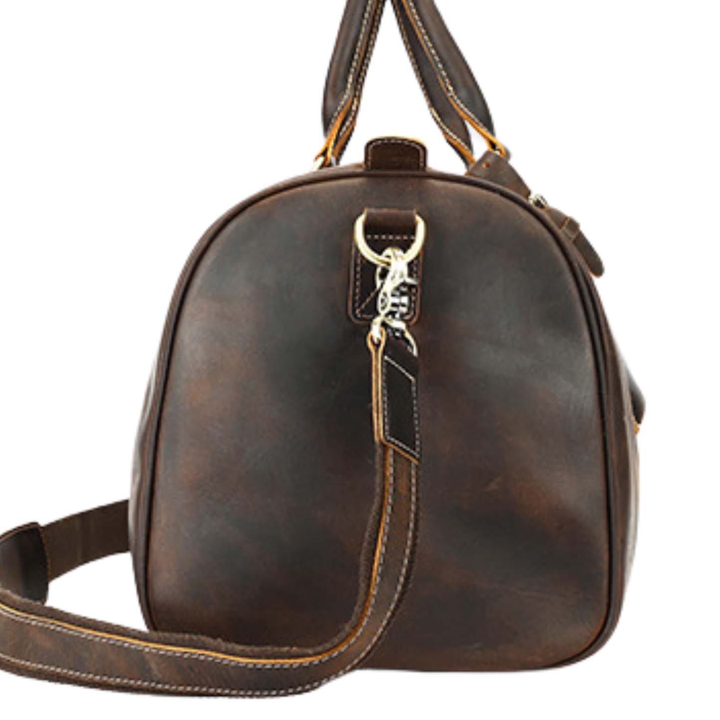 Vintage Full-Grain Leather Duffel Bag – Large Travel & Weekend Bag