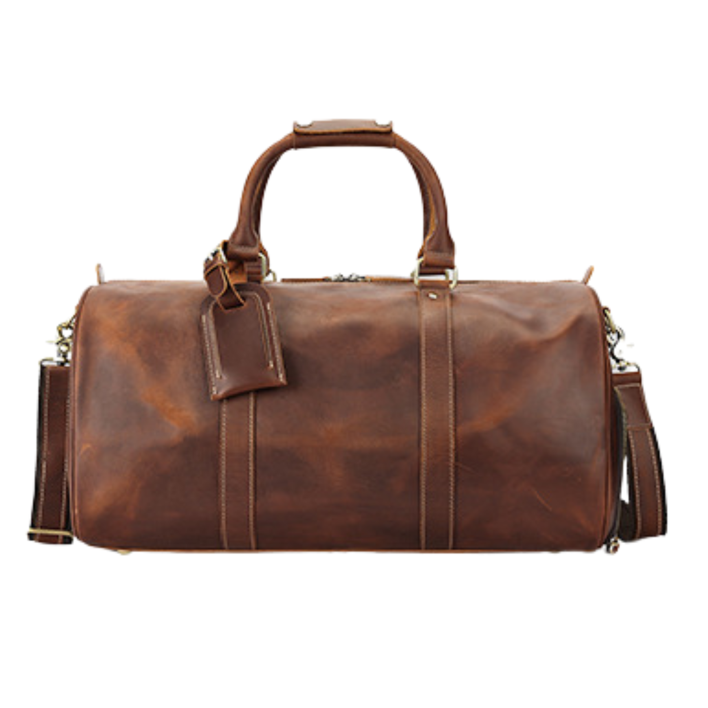 Vintage Full-Grain Leather Duffel Bag – Large Travel & Weekend Bag