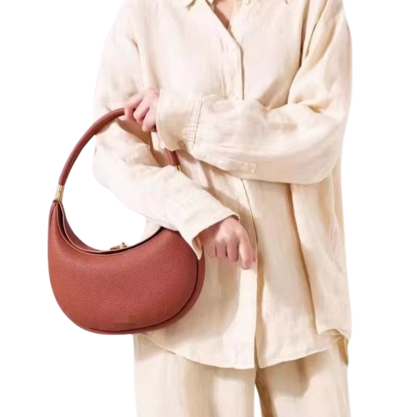 Genuine Leather Half Moon Bag – A Minimalist Masterpiece