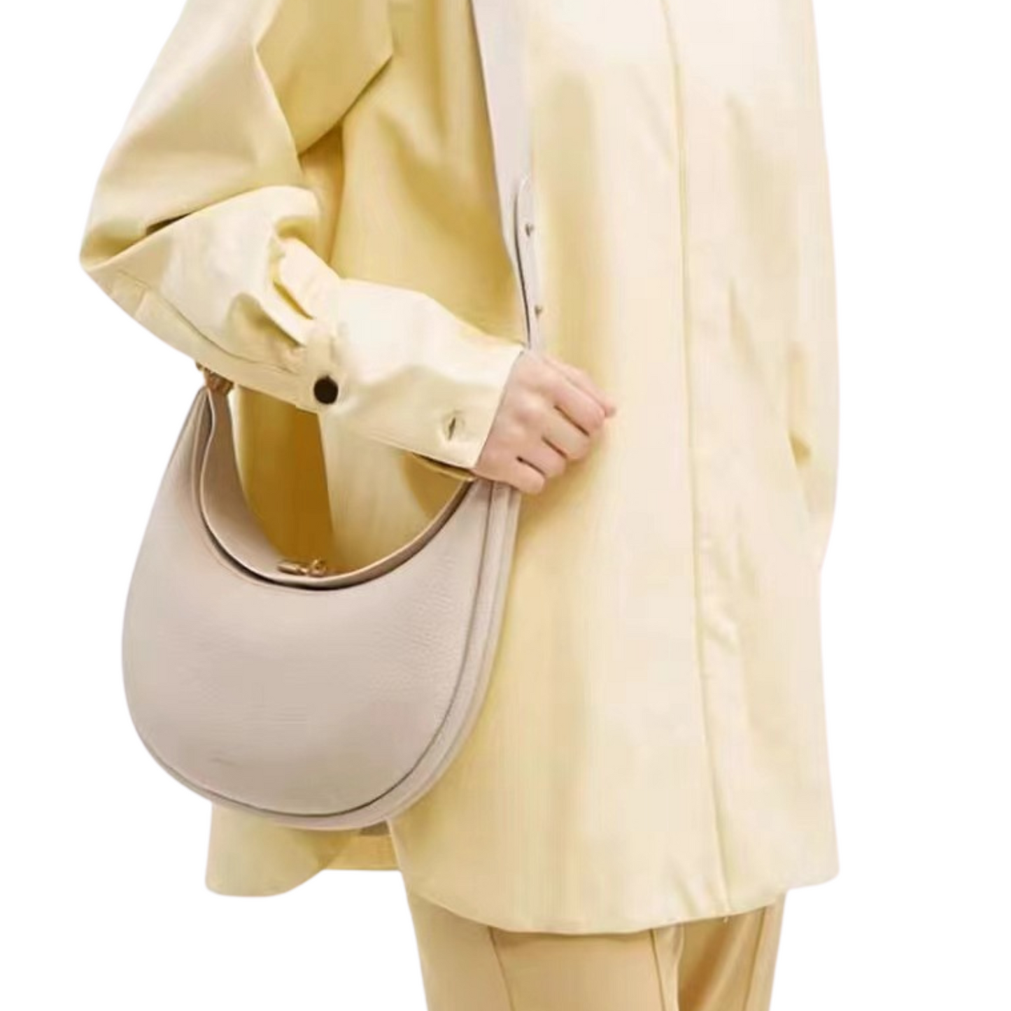 Genuine Leather Half Moon Bag – A Minimalist Masterpiece