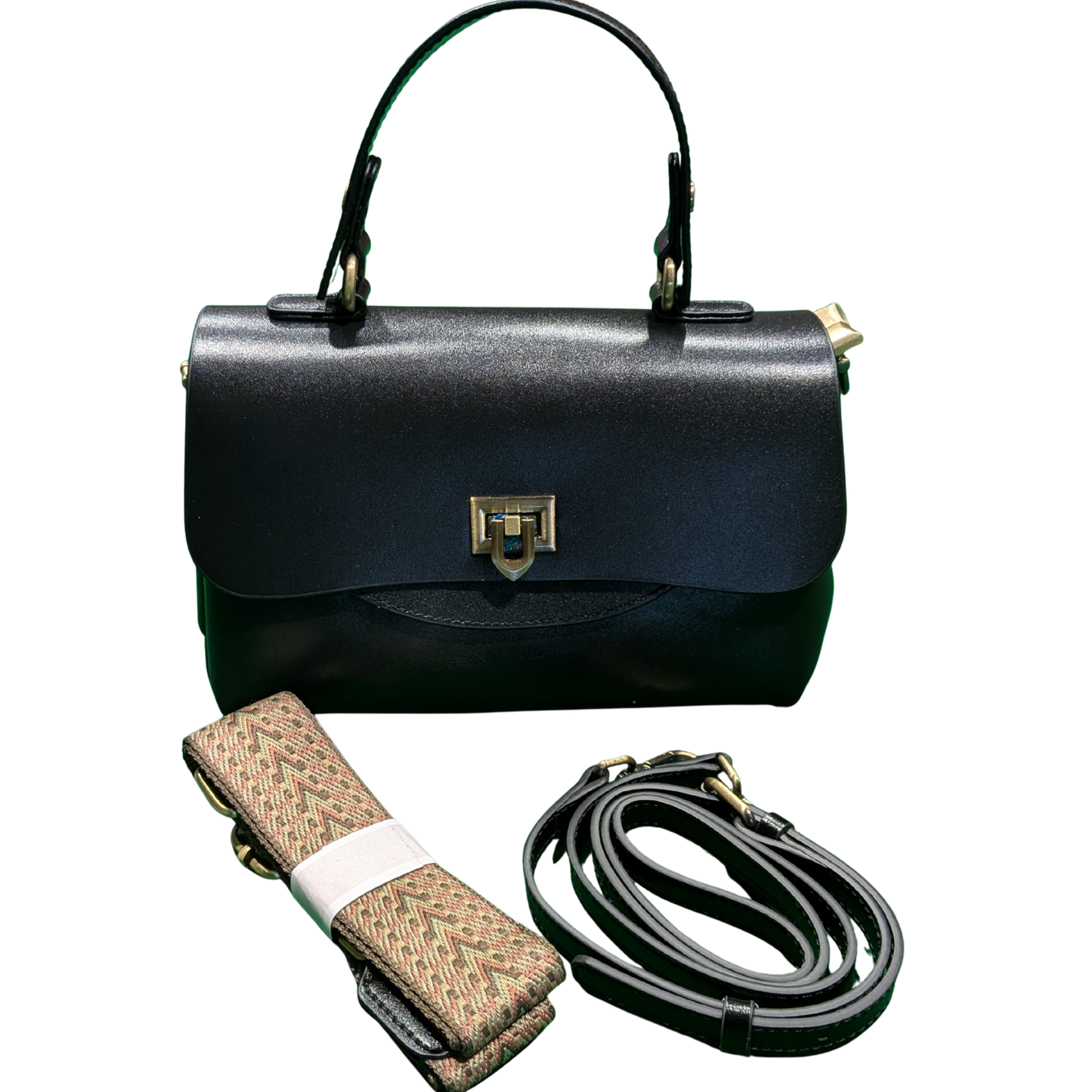 Genuine Leather Vintage Saddle Crossbody Shoulder Bag