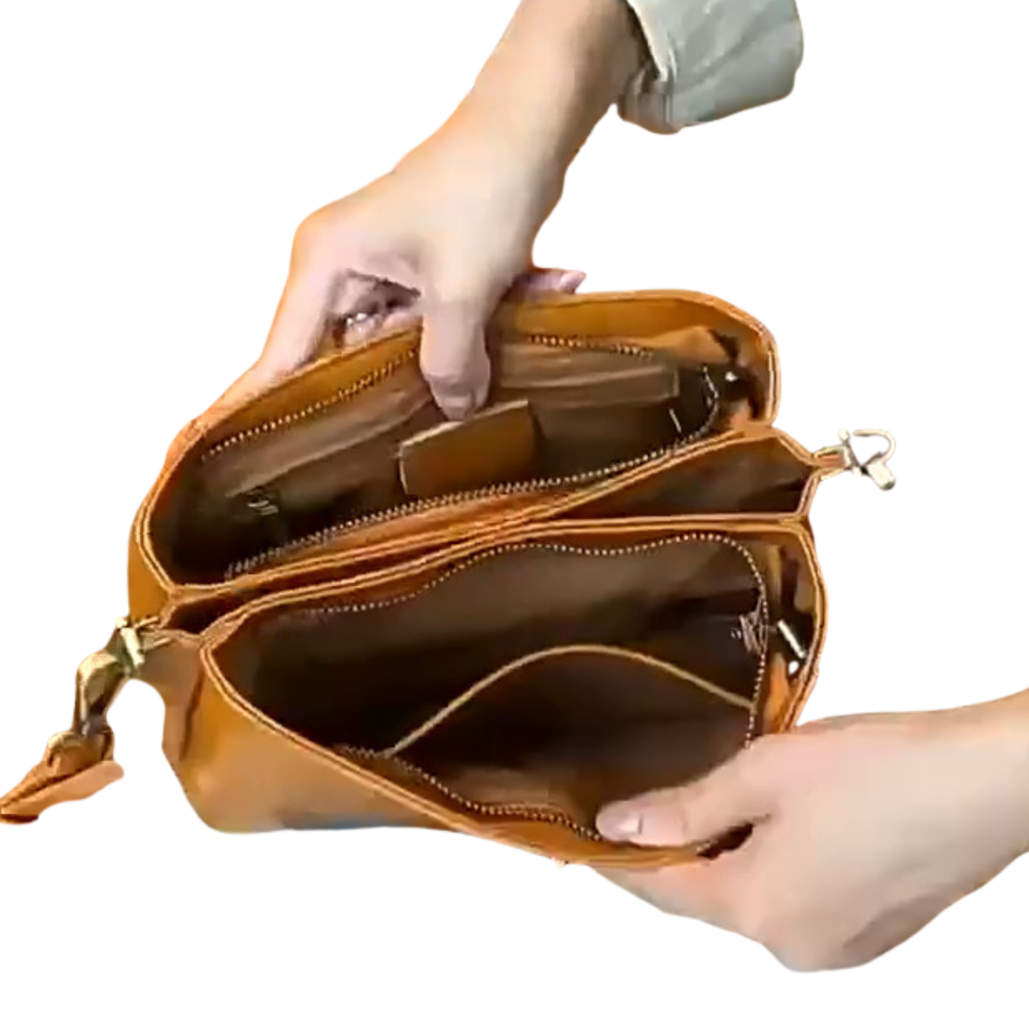 Genuine Leather Vintage Saddle Crossbody Shoulder Bag