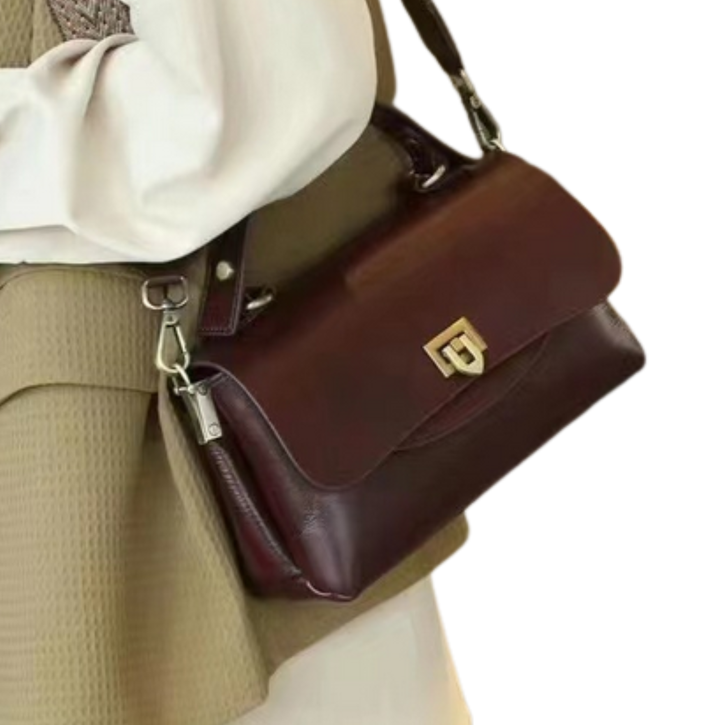 Genuine Leather Vintage Saddle Crossbody Shoulder Bag