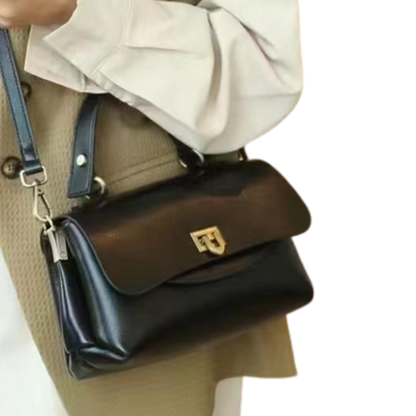 Genuine Leather Vintage Saddle Crossbody Shoulder Bag