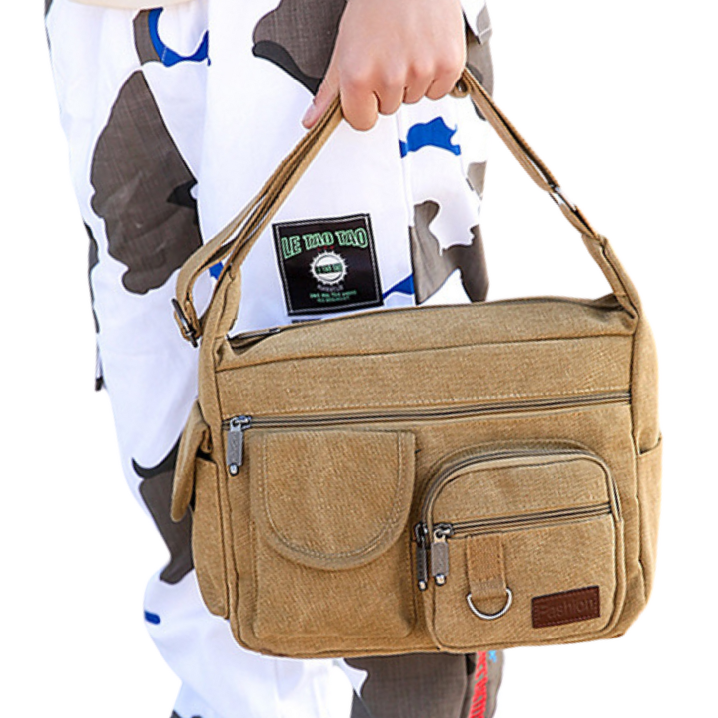 Canvas Cross Body Messenger Bag for Men & Women