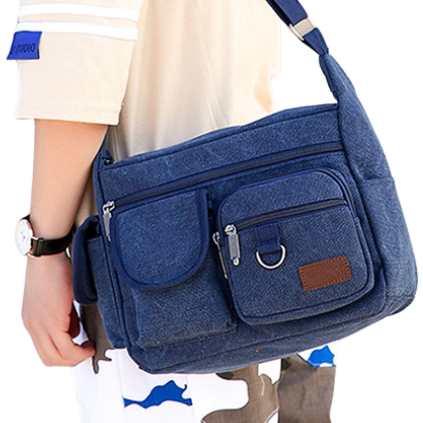 Canvas Cross Body Messenger Bag for Men & Women