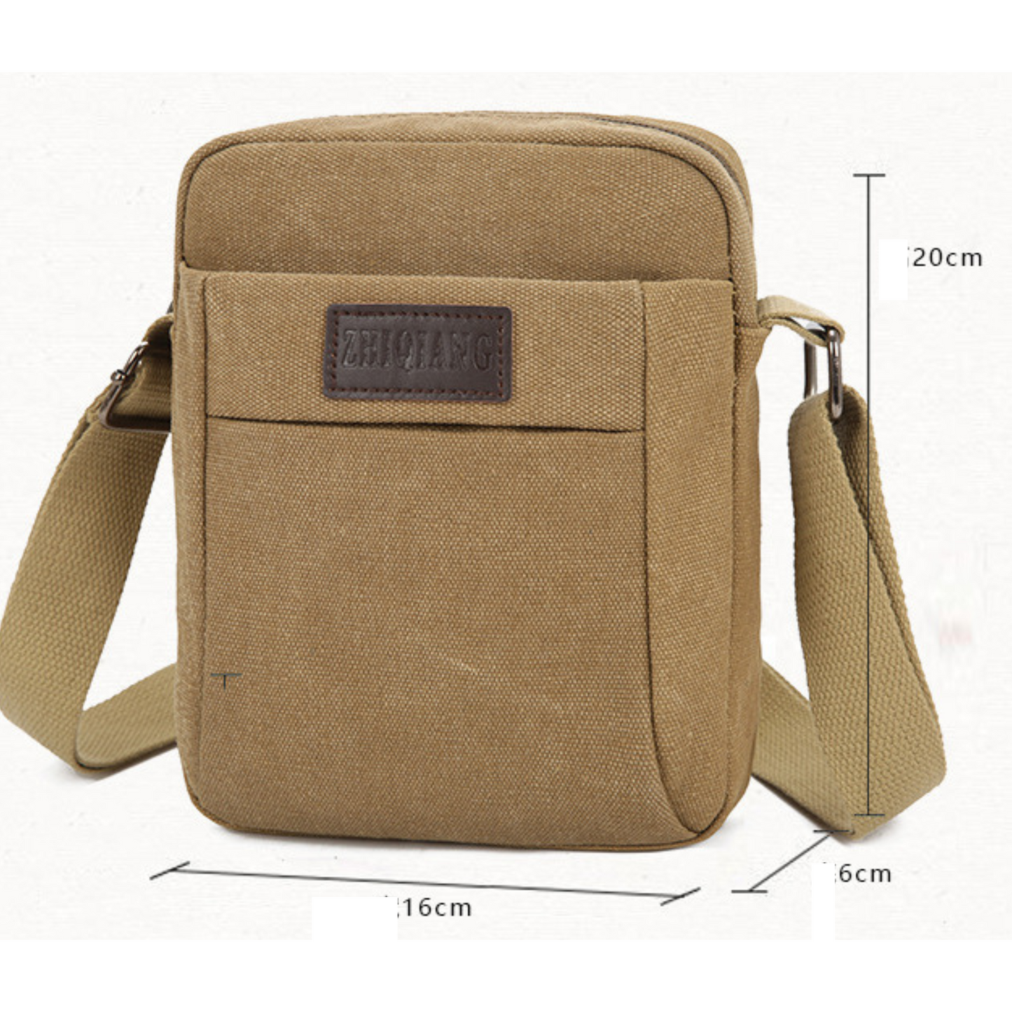 Small Compact Mens Womens Canvas Messenger Bag