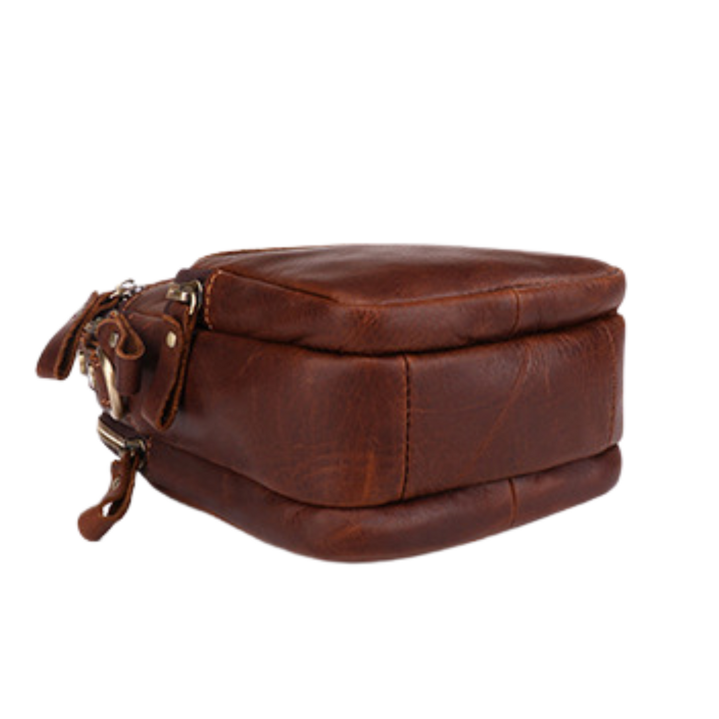 Men's Women's Full Grain Genuine Leather Carry Should Strap Bag
