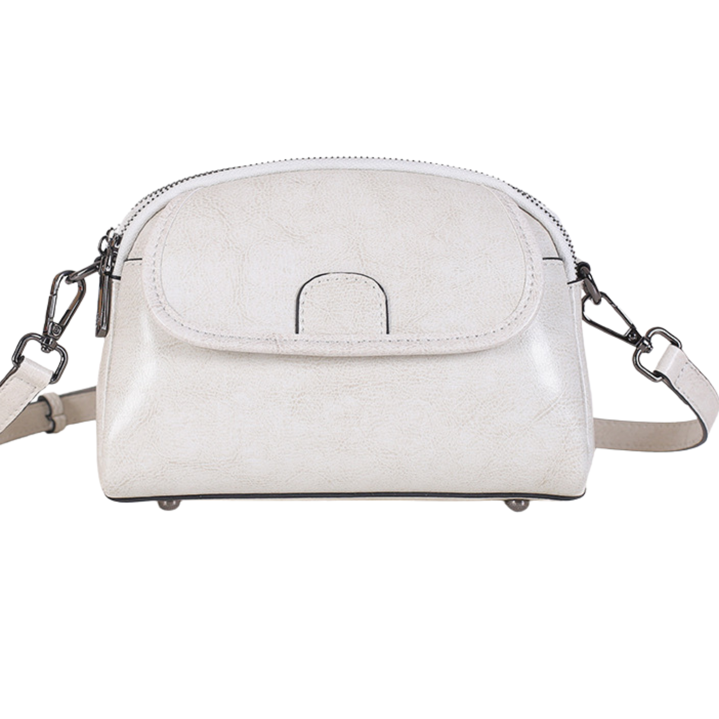 Genuine Leather Vintage Oil-Wax Crossbody Handbag