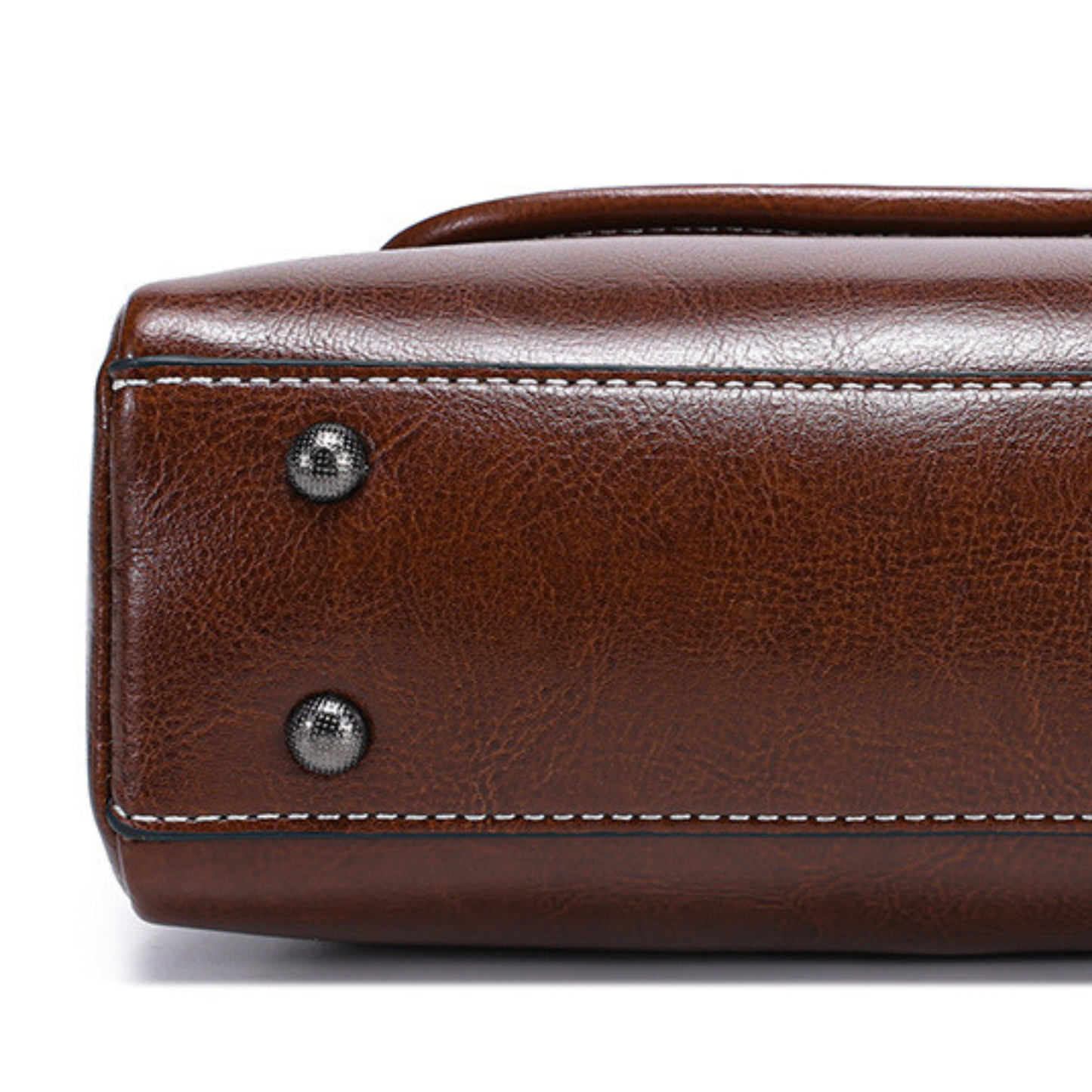 Genuine Leather Vintage Oil-Wax Crossbody Handbag