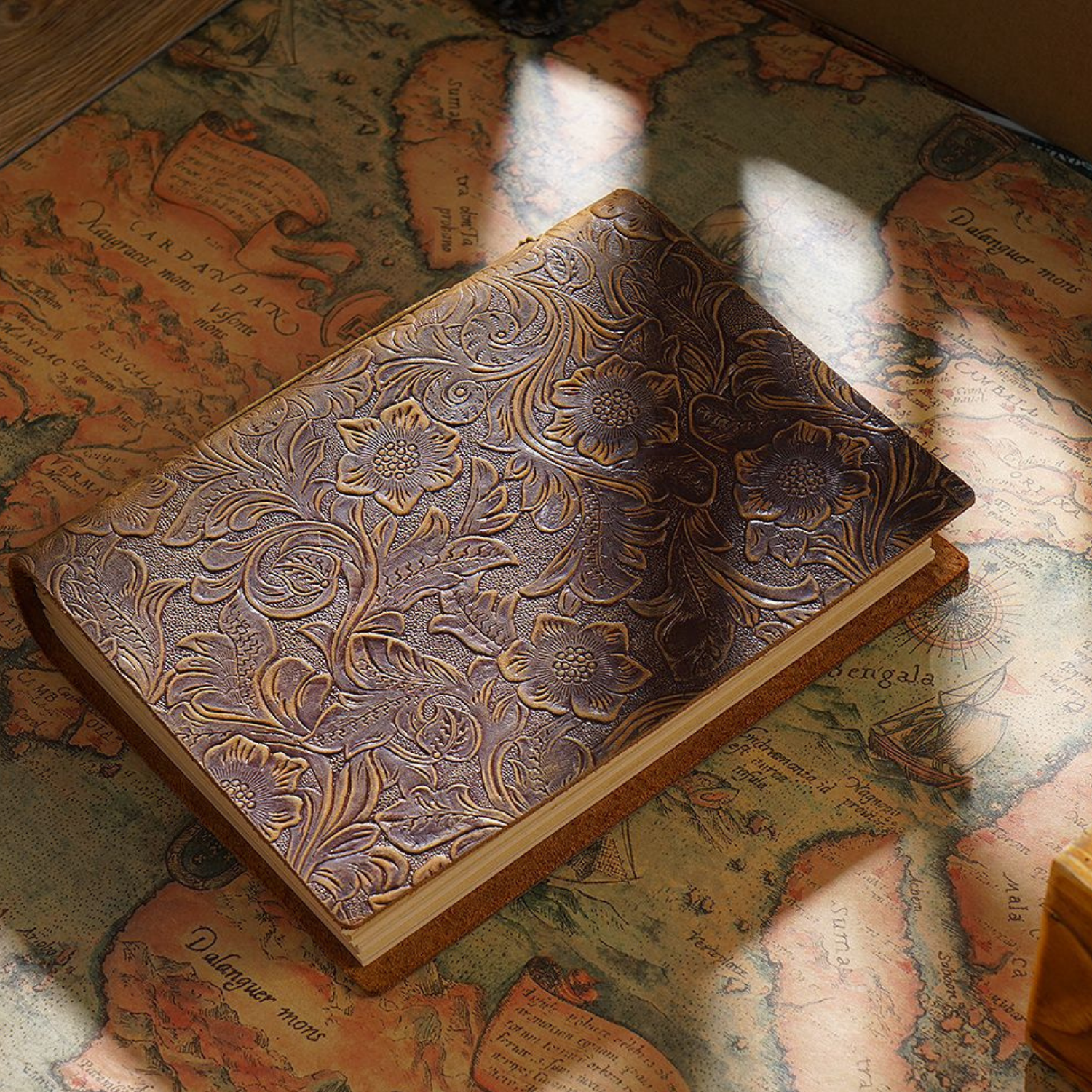 Vintage Crazy Horse Leather Journal Diary Blank Notebook Bound Book Sketchbook Handmade - BrandsByG