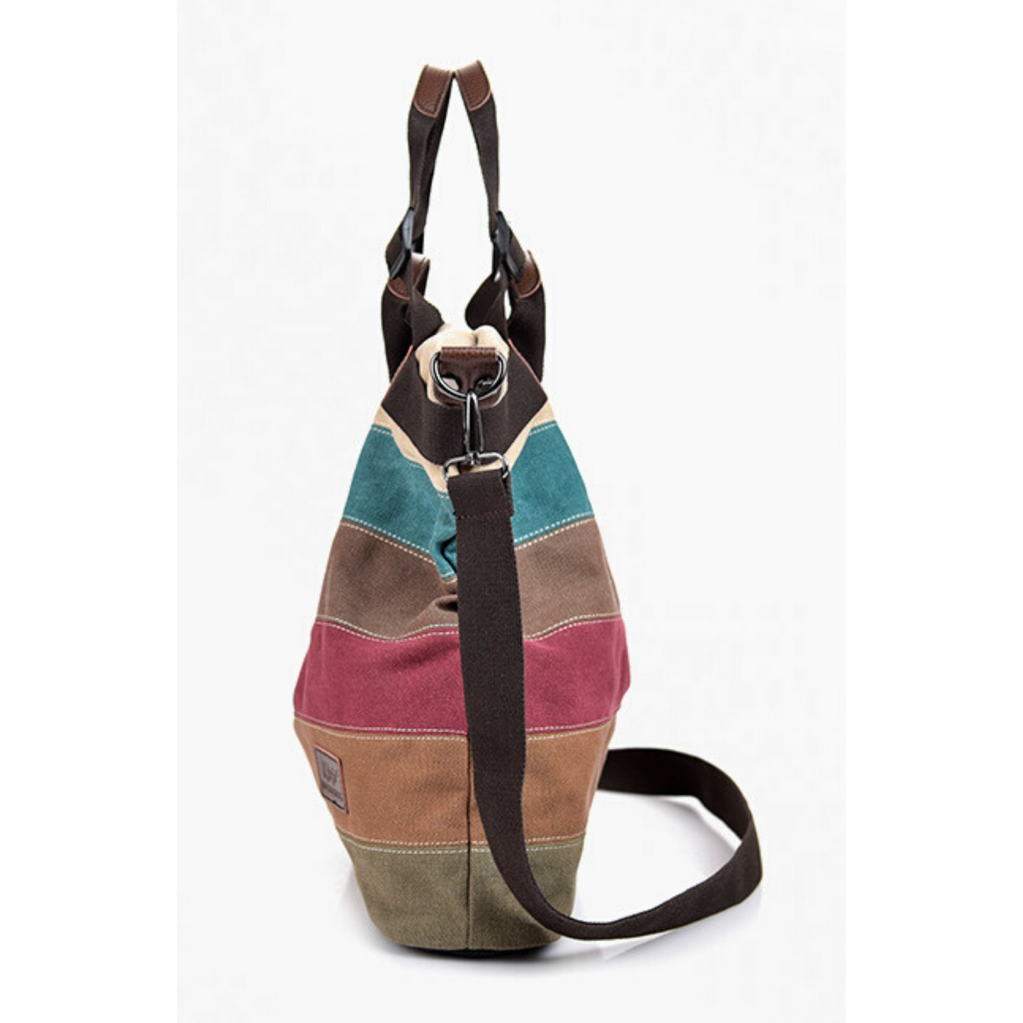 Large Retro Coloured Oxford Carry Shoulder Messenger Satchel Handbag Tote Bag - BrandsByG