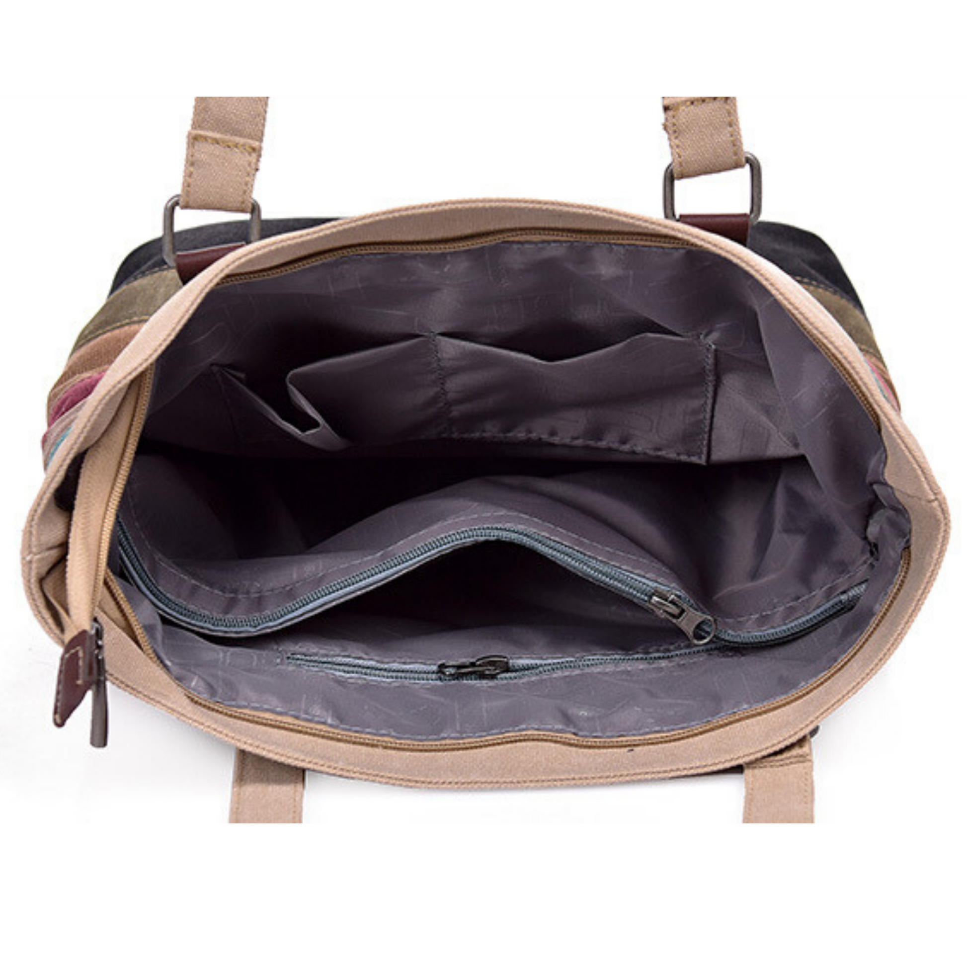 New Large Multi Colour Oxford Cotton Carry Shoulder Messenger Satchel Tote Bag - BrandsByG
