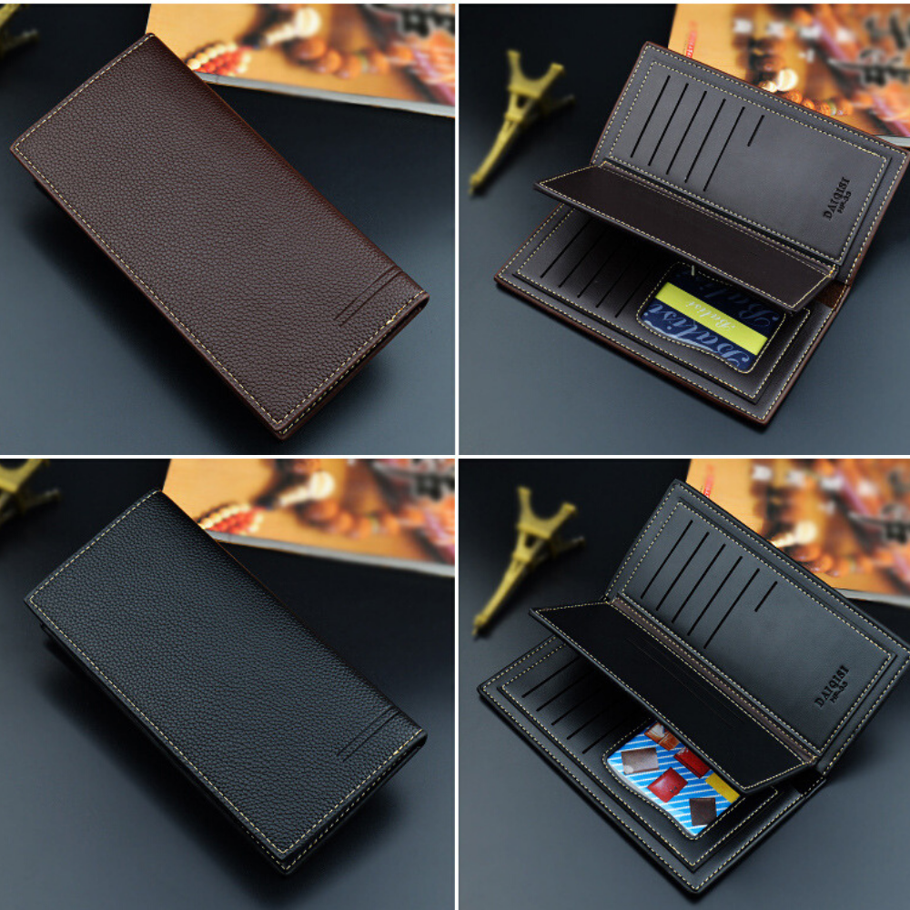 Mens Womens Leather Wallets Phone Cards Coin Photo ID Purse - BBG (BrandsByG) Australia
