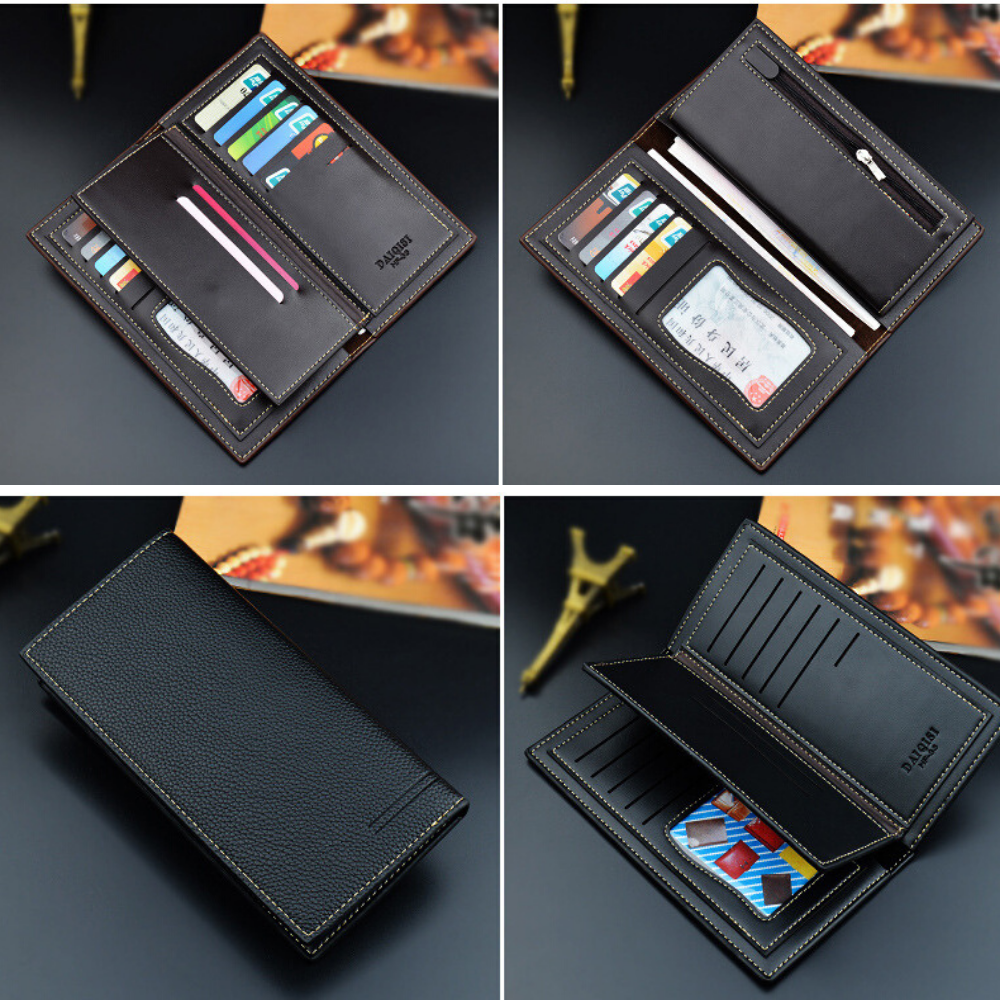 Mens Womens Leather Wallets Phone Cards Coin Photo ID Purse - BBG (BrandsByG) Australia