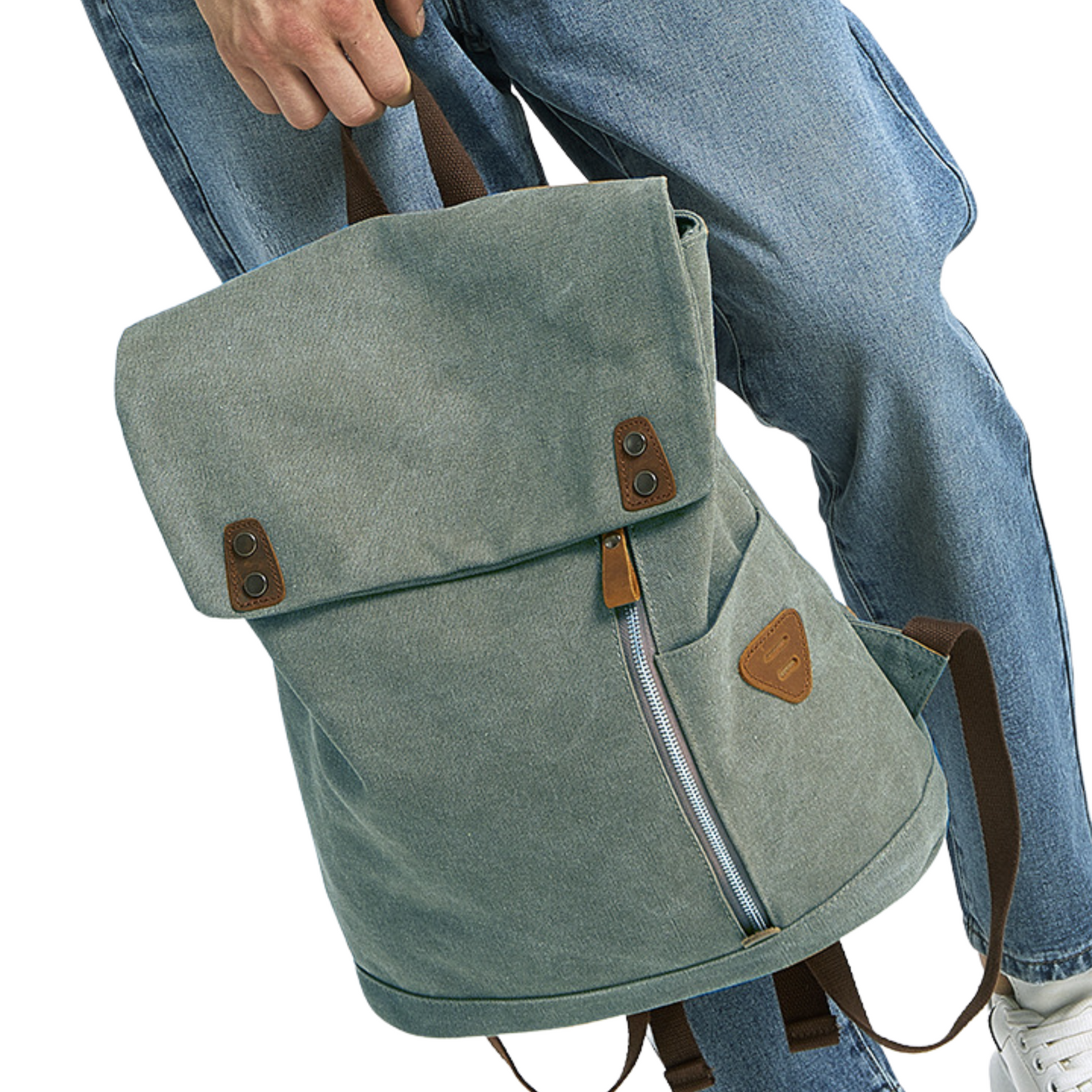 Hiking School Travel Sport Bags Large Canvas Backpack Shoulder Bag