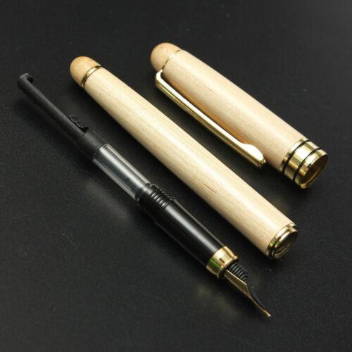 Calligraphy Fountain Pen with Refillable bladder in Maple wood finish Black or Blue Ink - BrandsByG