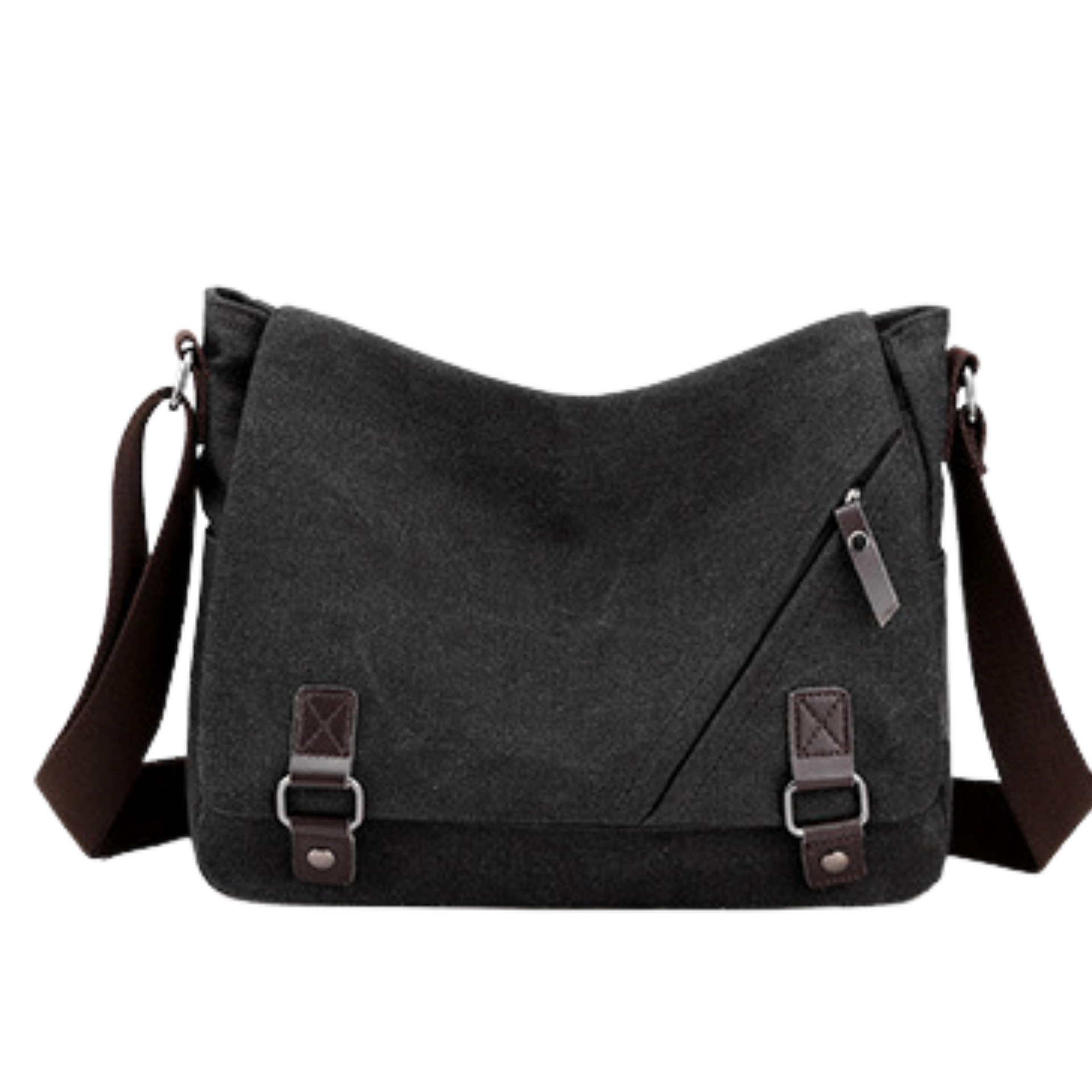 Black canvas satchel store bag