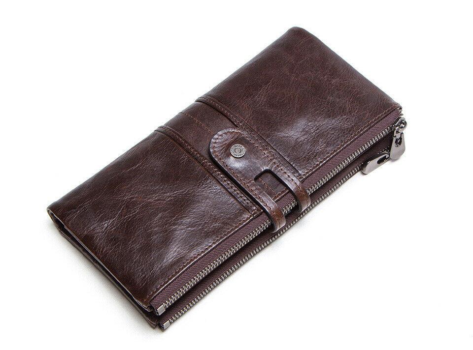 Genuine Leather Ladies Wallet Clutch Purse Coin Bag Card ID Phone Holder - BrandsByG