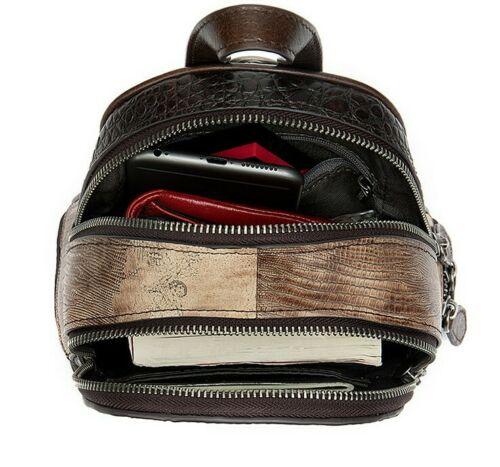 Multi Colour Genuine Italian Leather Shoulder Backpack Handbag Satchel Bag - BrandsByG