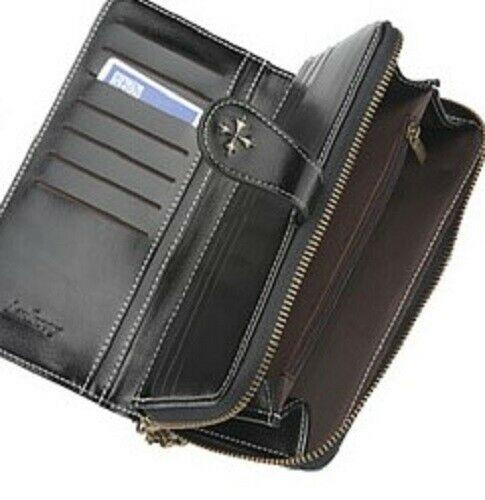 Women New Black Ladies Leather Phone Wallet Clutch Purse Card Cash Coin Holder - BrandsByG